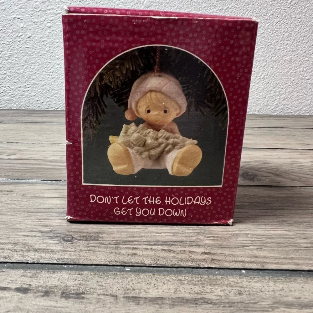Precious Moments Vintage Don’t Let The Holidays Get You Down Christmas Ornament